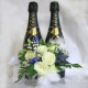 Свадебное оформление бутылок шампанского