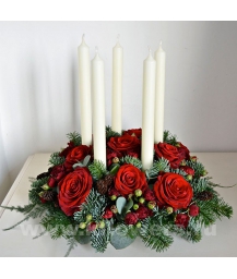 Композиция цветов новогодняя 48