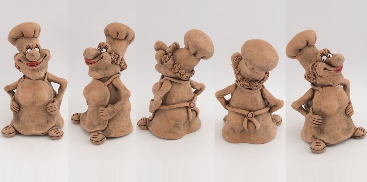 Фигурка из керамики ручной работы - искусная повариха